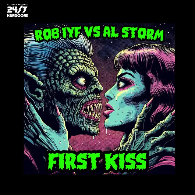 First Kiss by Al Storm, Rob IYF, 247 Hardcore - Happy Hardcore cover art