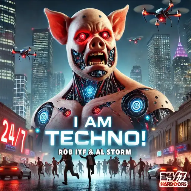 I AM TECHNO! - Alternative Mix by Al Storm, Rob IYF, 247 Hardcore - Happy Hardcore cover art
