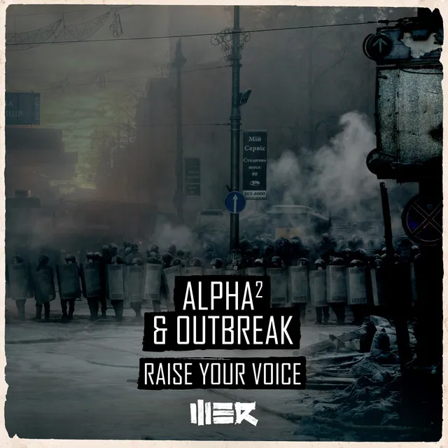 Raise Your Voice by Alpha², Outbreak - Hardstyle cover art