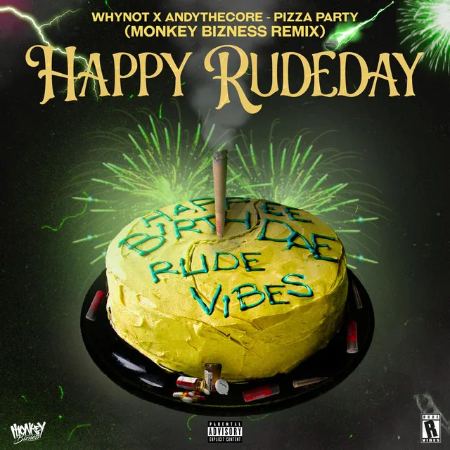 PIZZA PARTY - MONKEY BIZNESS RMX by Andy the Core, Monkey Bizness, Why Not - Uptempo cover art