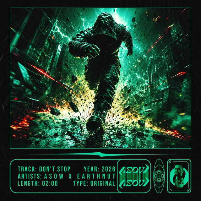 Don't Stop by Asow, Earthnut - Hardstyle cover art