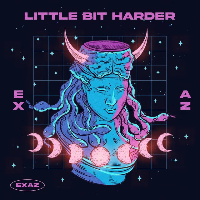LITTLE BIT HARDER by Axiver, Easy Angel - Hard Techno cover art
