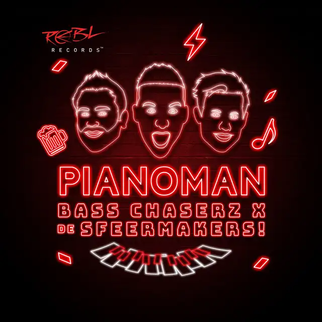Pianoman (Hardstyle Remix) by Bass Chaserz, De Sfeermakers - Rawstyle cover art