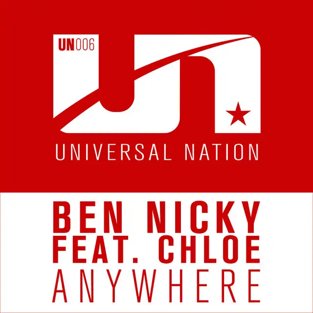 Anywhere by Ben Nicky, Chloe - Hardstyle cover art