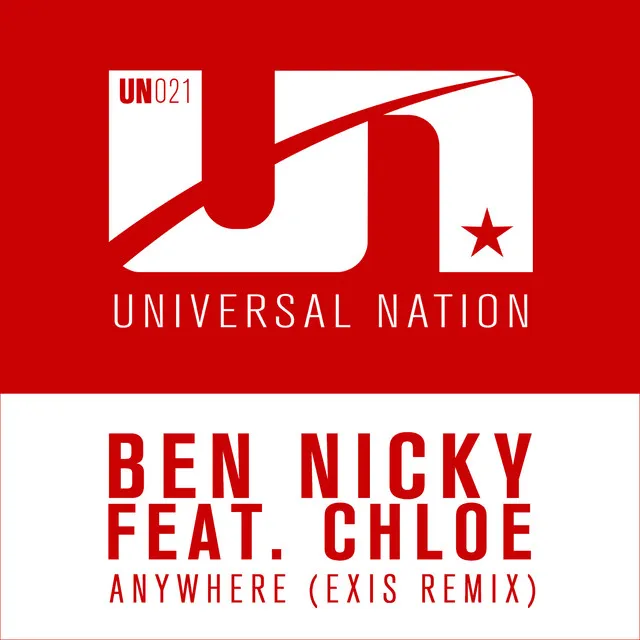 Anywhere - Exis Remix by Ben Nicky, Exis, Chloe - Hardstyle cover art
