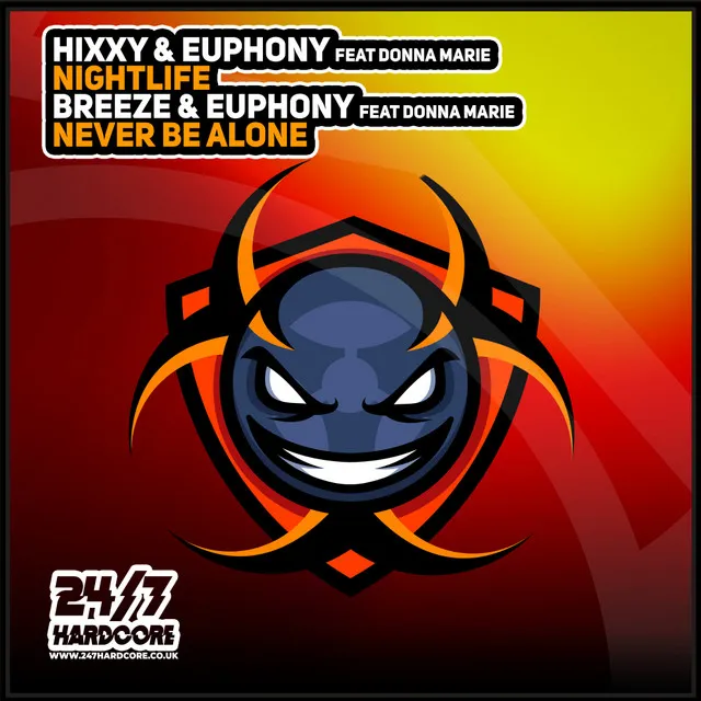 Never Be Alone by Breeze, Euphony, Donna-Marie - Happy Hardcore cover art