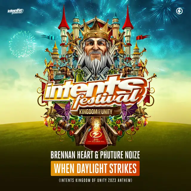 When Daylight Strikes (Intents Kingdom of Unity 2023 Anthem) by Brennan Heart, Phuture Noize - Hardstyle cover art