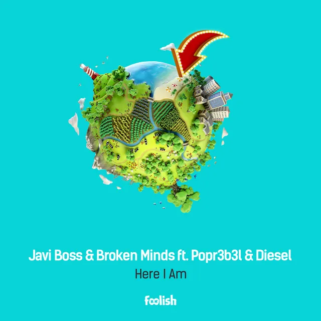 Here I am - Radio Edit by Broken Minds, Javi Boss, POPR3B3L, MC Diesel - Hardcore cover art