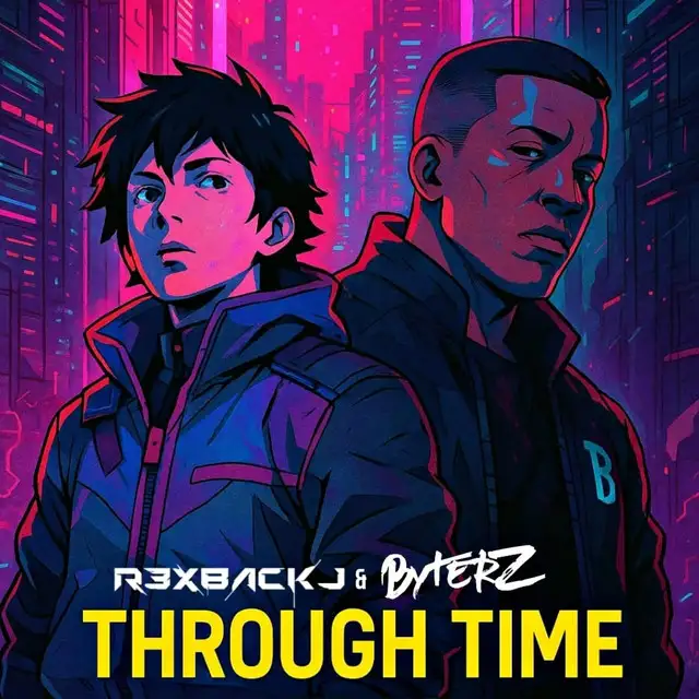 THROUGH TIME by Byterz, R3xbackJ - Hardstyle cover art
