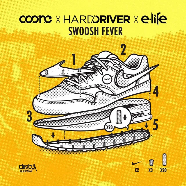 Swoosh Fever - Radio Edit by Coone, Hard Driver, E-Life - Hardstyle cover art