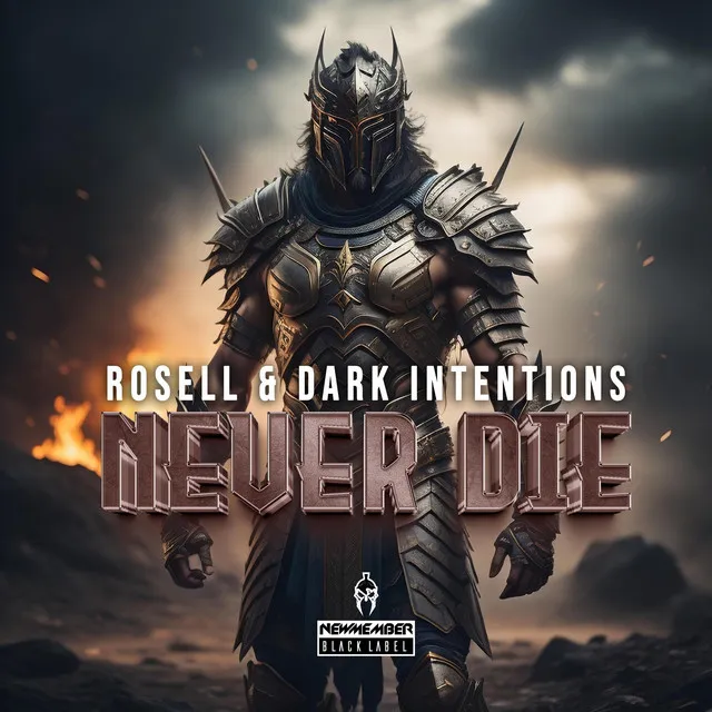 Never Die by Dark Intentions, Rosell - Hardstyle cover art
