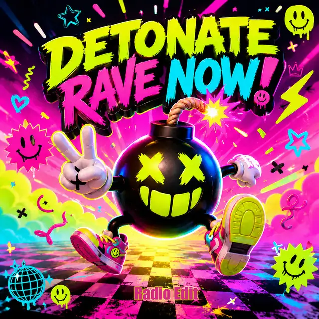 RAVE NOW! - Radio Edit by Detonate - Hardcore cover art