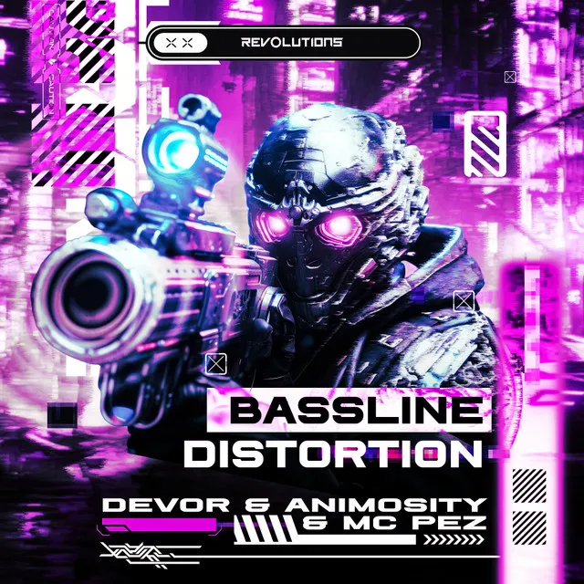 Bassline Distortion by Devor, Animosity, MC Pez - Hardstyle cover art