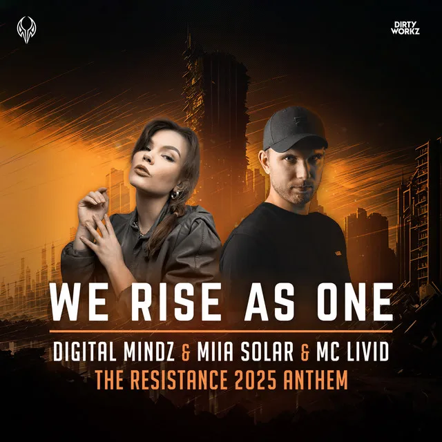 We Rise As One - The Resistance 2025 Anthem by Digital Mindz, MC Livid, Miia Solar - Hardstyle cover art