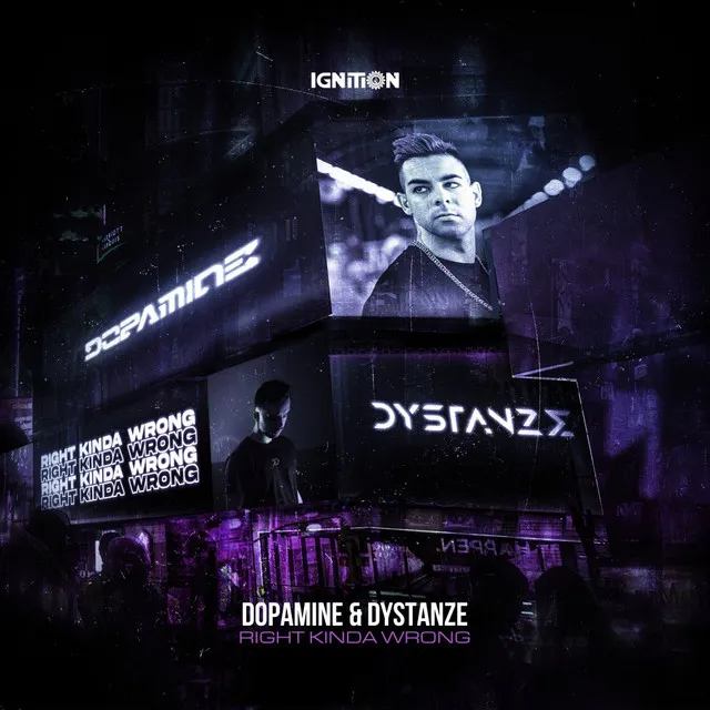 Right Kinda Wrong by Dopamine, Dystanze - Hardstyle cover art