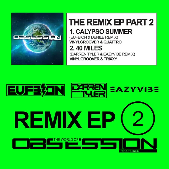 Calypso Summer - Eufeion & Denile Extended Remix by Eufeion, Vinylgroover, Denile, Quattro - Happy Hardcore cover art