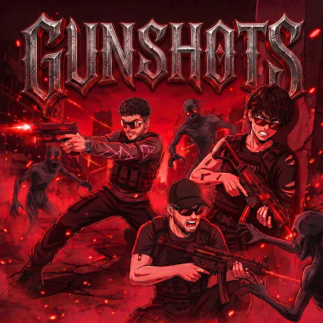 GUNSHOTS by FHNX, ThisisRey3Rocco - Hard Techno cover art