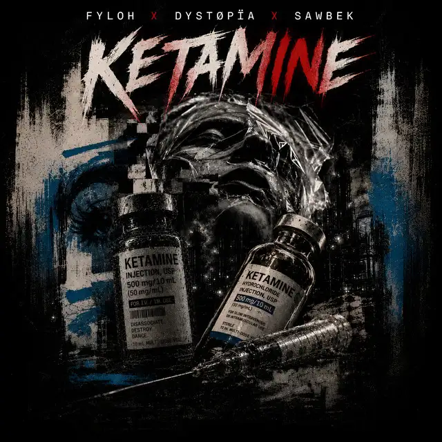 KETAMINE by Fyloh, DYSTØPÏA, Sawbek - Hard Techno cover art