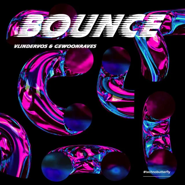 BOUNCE by GEWOONRAVES, Vlinder Vos - Hard Techno cover art