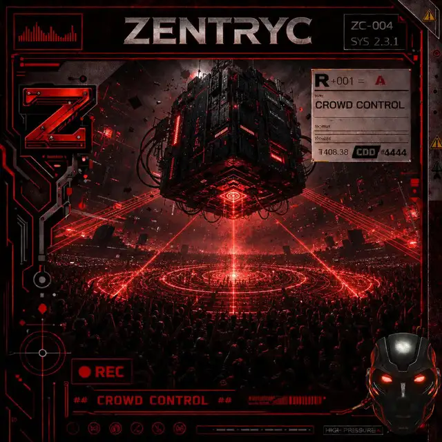 CROWD CONTROL by GEWOONRAVES, Zentryc, JXCN - Hard Techno cover art