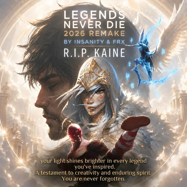 Legends never die 2026 remake by Insanity, FRX - Frenchcore cover art