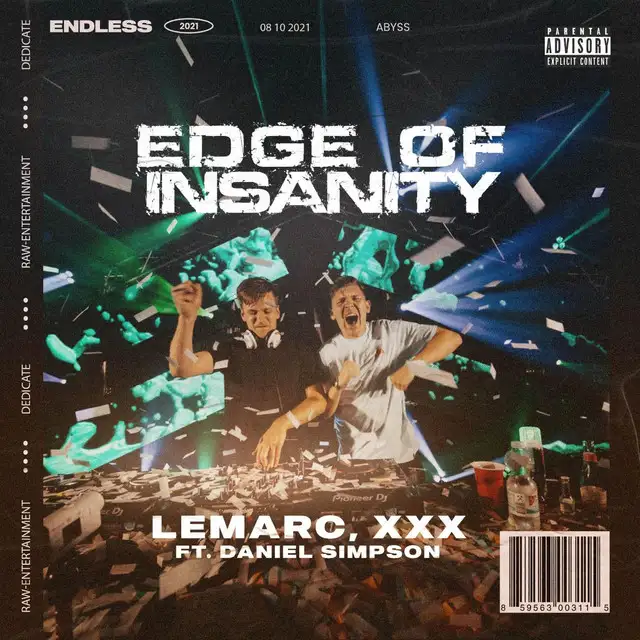 Edge of Insanity - Radio Edit by Lemarc, Triple-X, Daniel Simpson - Hardstyle cover art