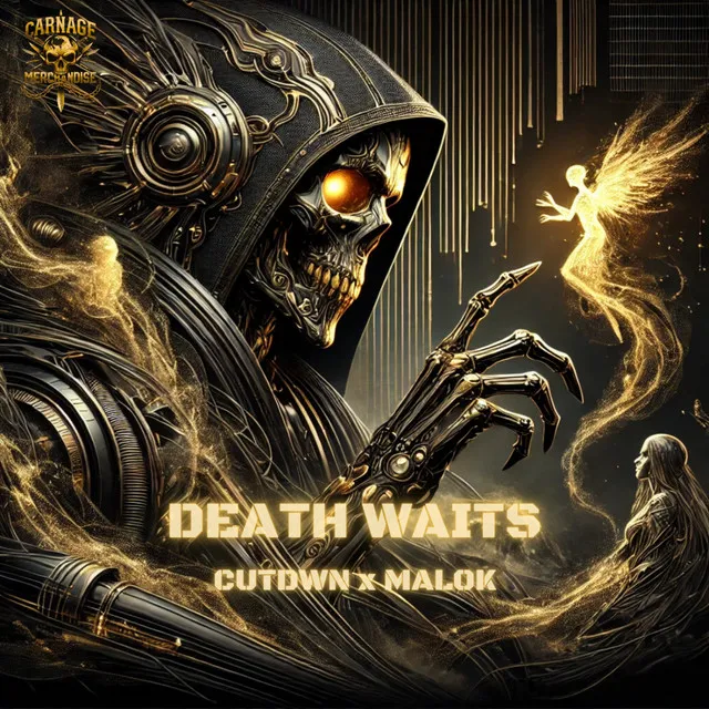 DEATH WAITS by Malok, CUTDWN - Hard Techno cover art