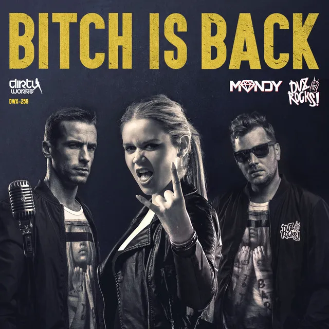 Bitch Is Back - Radio Edit by MANDY, DV8 Rocks! - Euphoric Hardstyle cover art