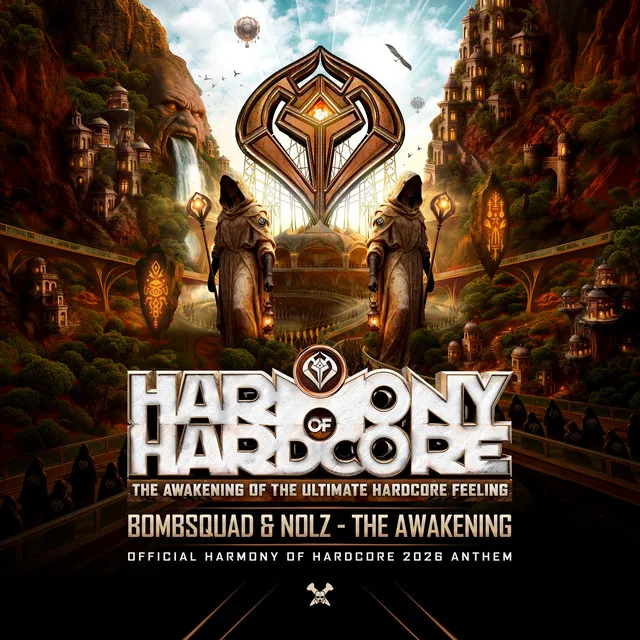 The Awakening (Official Harmony of Hardcore 2026 Anthem) by N-Vitral, Nolz, BOMBSQUAD - Hardcore cover art