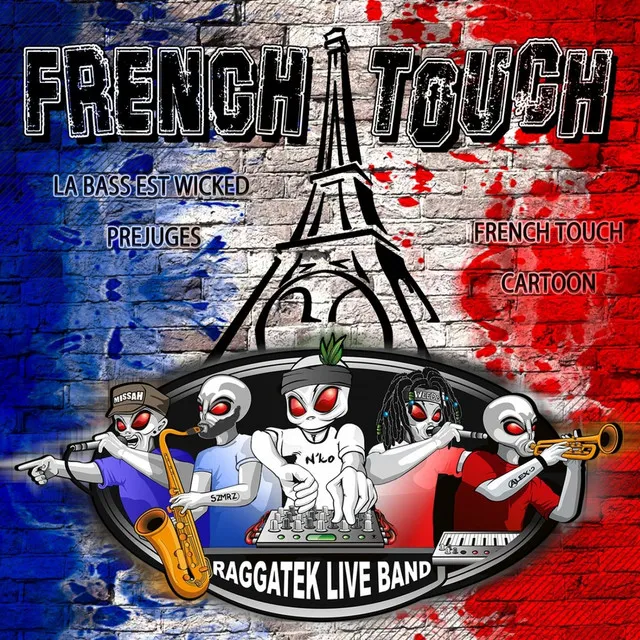 Cartoon by NeuroKontrol, Raggatek Live Band - Frenchcore cover art