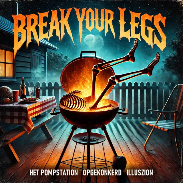 Break Your Legs by Opgekonkerd, HET POMPSTATION, illuszion - Hardcore cover art