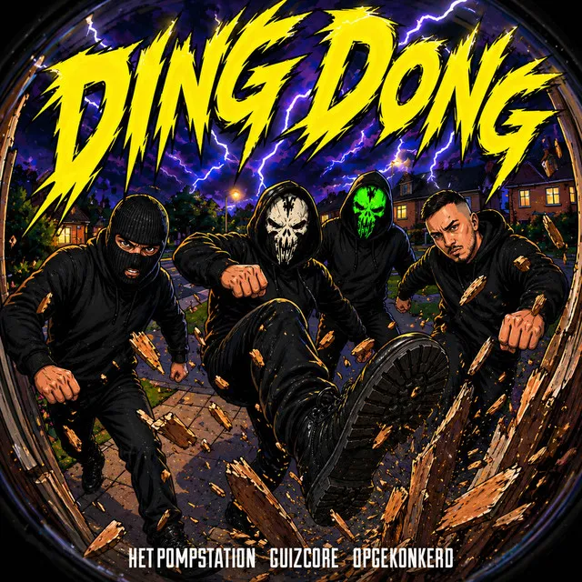 Ding Dong by Opgekonkerd, HET POMPSTATION, Guizcore - Hardcore cover art