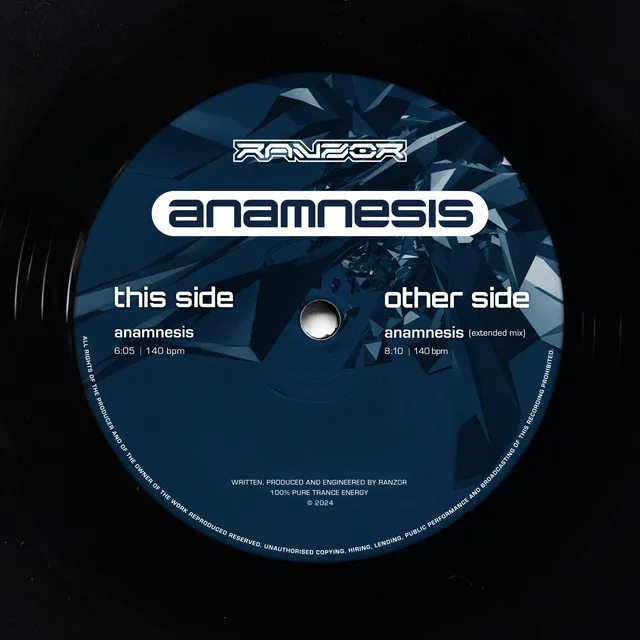 Anamnesis by Ranzor - Happy Hardcore cover art