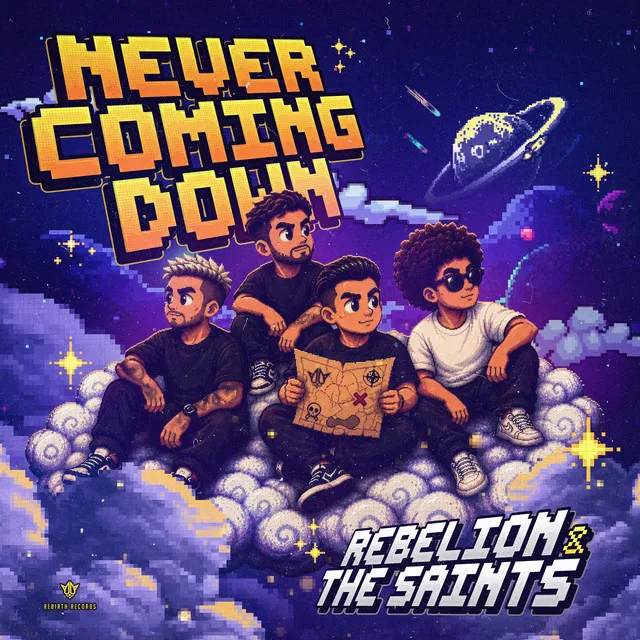 Never Coming Down by Rebelion, The Saints, Sarah Anglionin - Rawstyle cover art