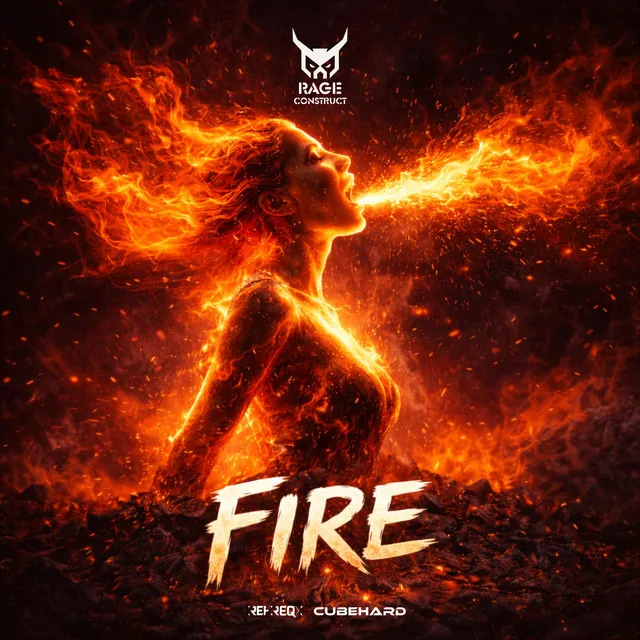 Fire by RefreqX, RAGE CONSTRUCT, CubeHard - Hardstyle cover art