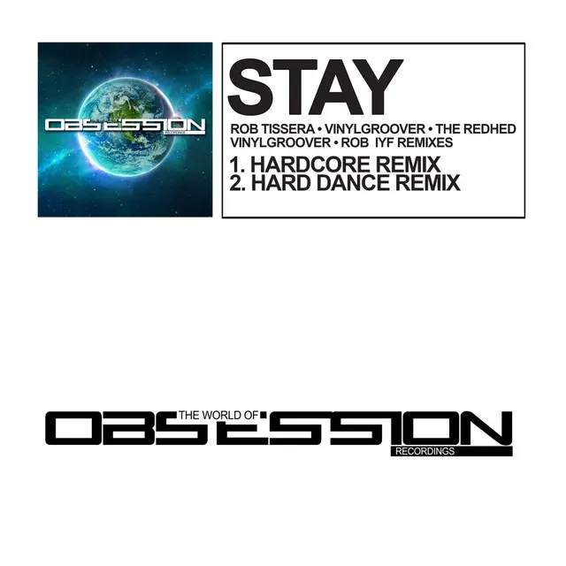 Stay - Vinylgroover & Rob IYF Hard Dance Extended Remix by Rob Tissera, Vinylgroover, Rob IYF, The Red Hed - Happy Hardcore cover art