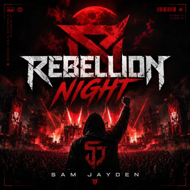 Rebellion Night by Sam Jayden - Hardstyle cover art