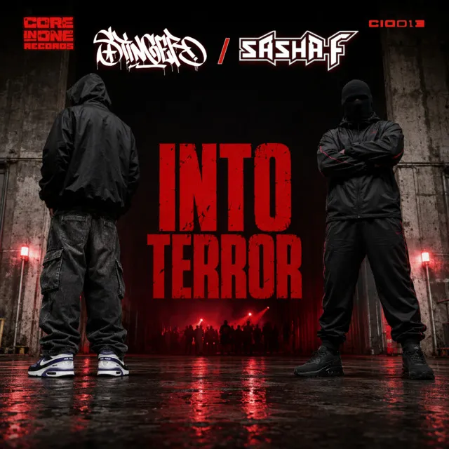 Into Terror by Sasha F, Stinger - Hardstyle cover art