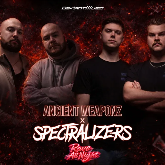 Rave All Night by Spectralizers, Ancient Weaponz - Hard Techno cover art