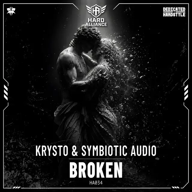 Broken by Symbiotic Audio, KRYSTO - Hardstyle cover art