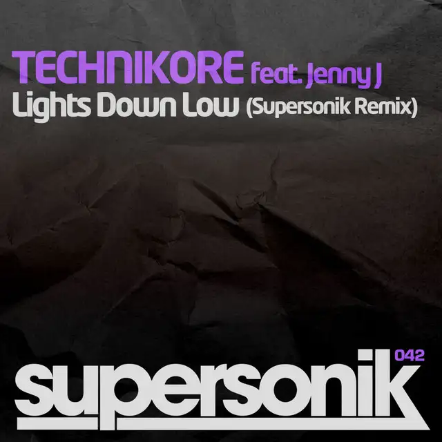 Lights Down Low - Supersonik Mix by Technikore, Jenny J - Happy Hardcore cover art