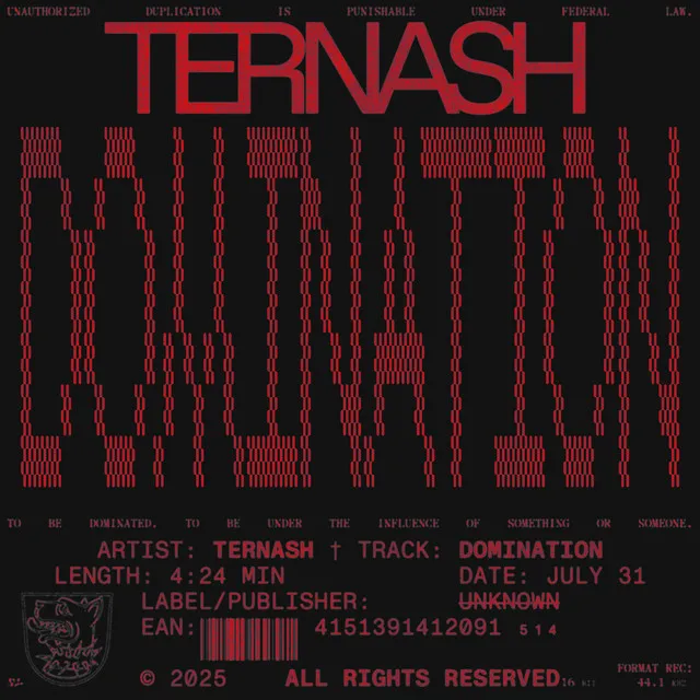 DOMINATION by Ternash - Hard Techno cover art