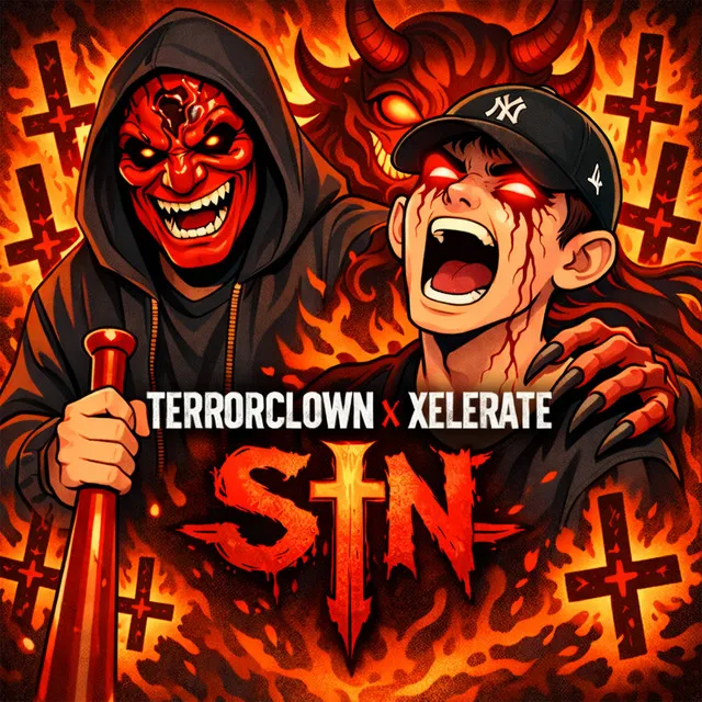 SIN by TerrorClown, Xelerate - Speedcore cover art