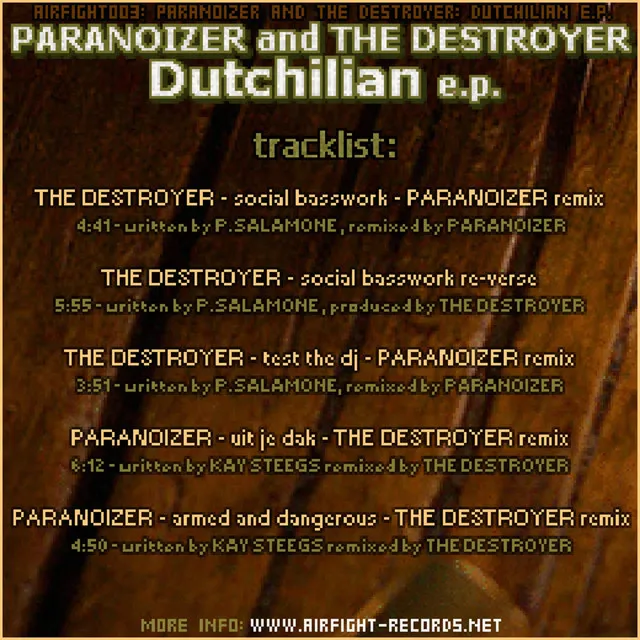 Uit Je Dak - The Destroyer Remix by The Destroyer, Paranoizer - Hardcore cover art
