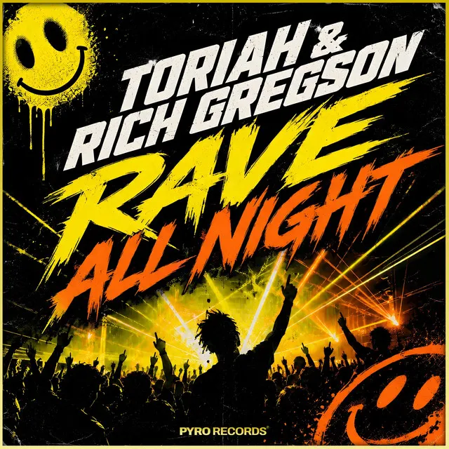 Rave All Night by Toriah, Rich Gregson - Hard Techno cover art
