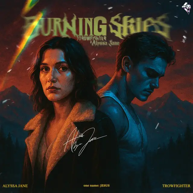 BURNING SKIES by Trowfighter, Alyssa Jane - Hardstyle cover art
