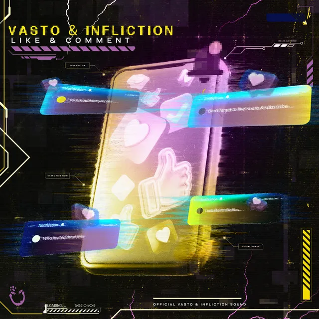 Like & Comment by Vasto, Infliction - Rawstyle cover art