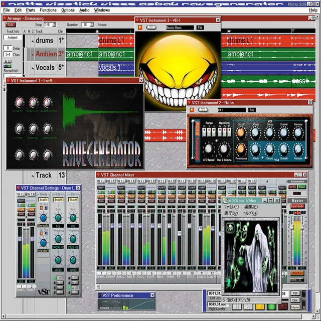 RAVEGENERATOR by Vieze Asbak, Natte Visstick - Hard Techno cover art