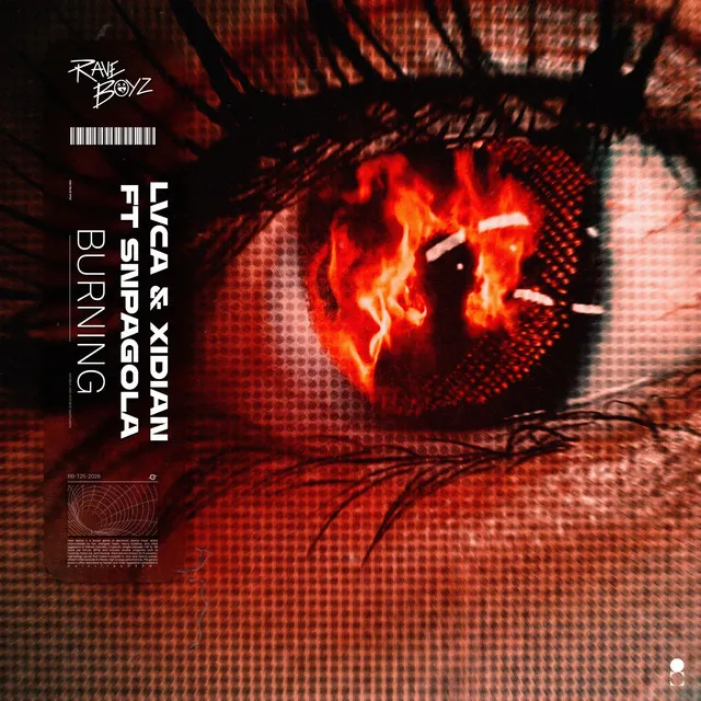BURNING by Xidian, SN PAGOLA, LVCA - Hard Techno cover art