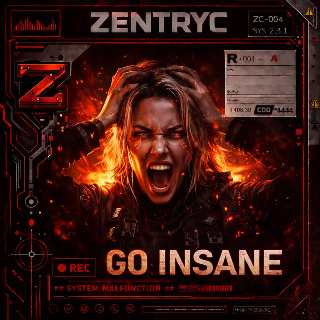 GO INSANE by Zentryc, JXCN - Hard Techno cover art